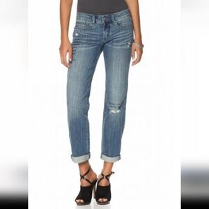 G by Giuliana Inspiration Quote Boyfriend Distressed Jeans Size 8